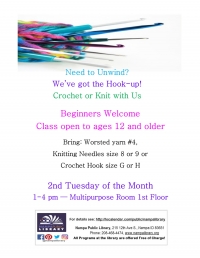 Come Crochet and Knit With Us