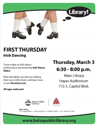 First Thursdays at the Library: Irish Dancing