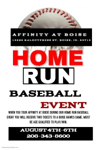 Home Run-Baseball Event-Affinity at Boise