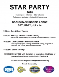 Bogus Basin Star Party 2018 Bogus Basin Star Party 2018