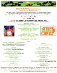 2015 Walk MS Vendor Blender 2015 Walk MS Vendor Blender