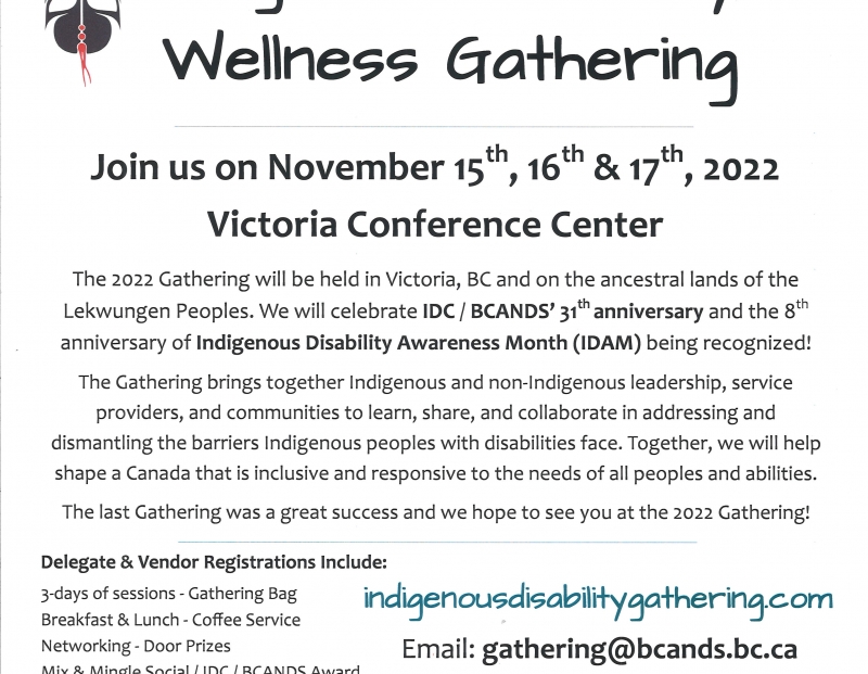 BCANDS 2022 Indigenous Disability & Wellness Gathering