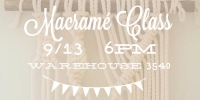 Macrame Workshop Macrame Workshop