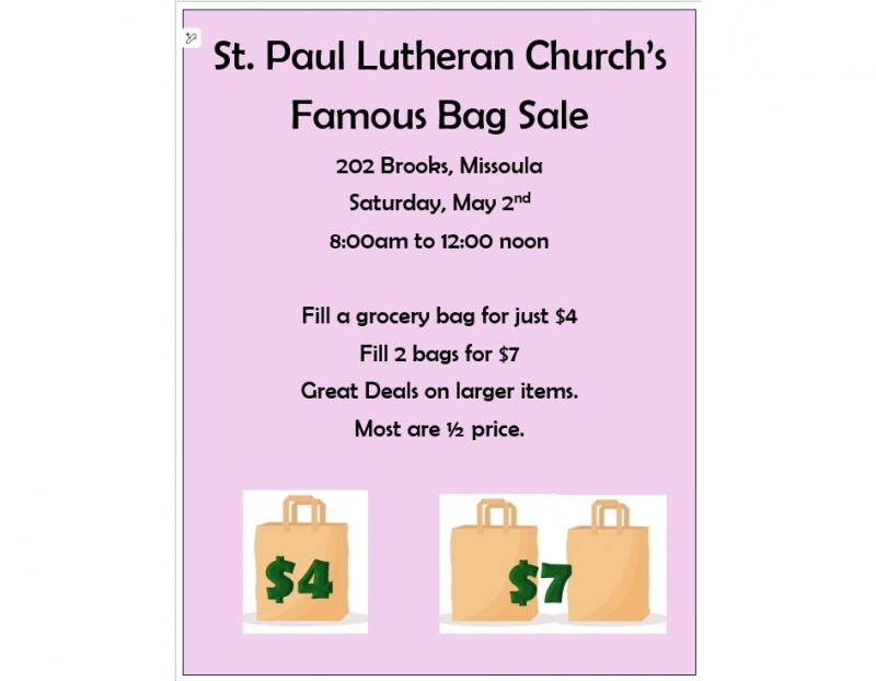 Image for Bag Sale at St. Paul Lutheran Church event