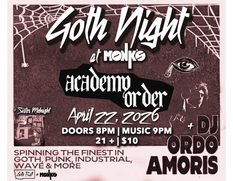 Image for Goth Night at Monk's with Academy Order event