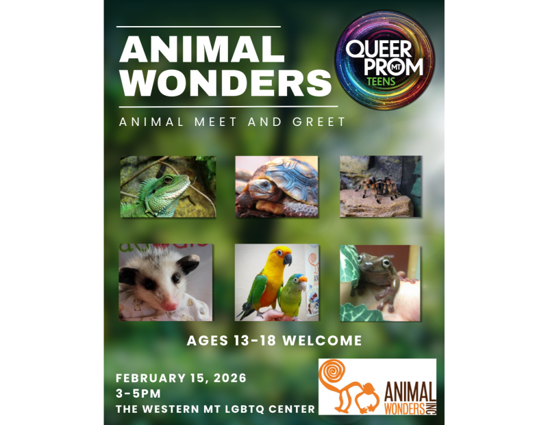 Image for Queer Prom Presents Animal Wonders Animal Meet & Greet! event