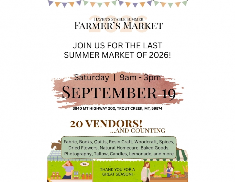 Image for Havens Stable Summer Farmer's Market event