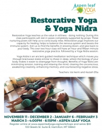 Restorative Yoga & Yoga Nidra Restorative Yoga & Yoga Nidra