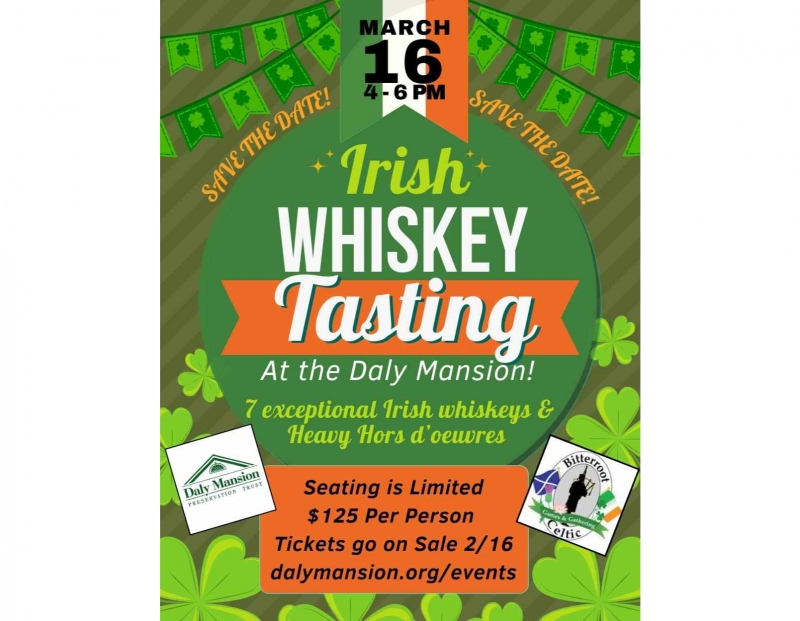 Irish Whiskey Tasting at the Daly Mansion