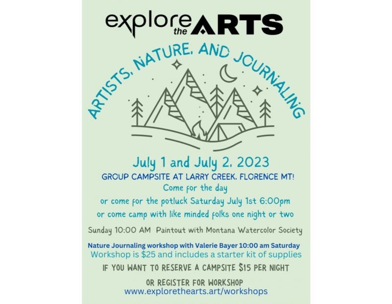 Intro to Nature Journaling Campsite at Larry Creek