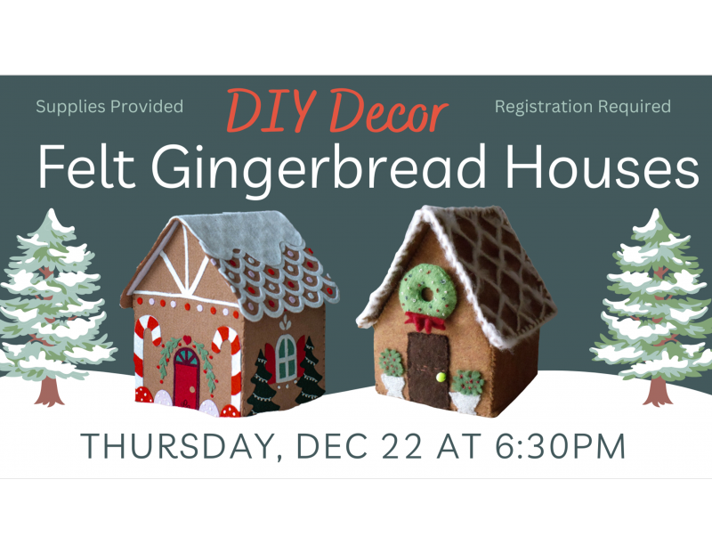 DIY Decor: Felt Gingerbread Houses