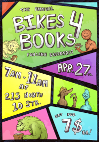 Bikes 4 Books pancake breakfast Bikes 4 Books pancake breakfast