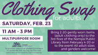 Clothing Swap (Adult Items Only) Clothing Swap (Adult Items Only)