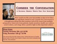 Consider the Conversation: Film Screening & Discussion Consider the Conversation: Film Screening & Discussion