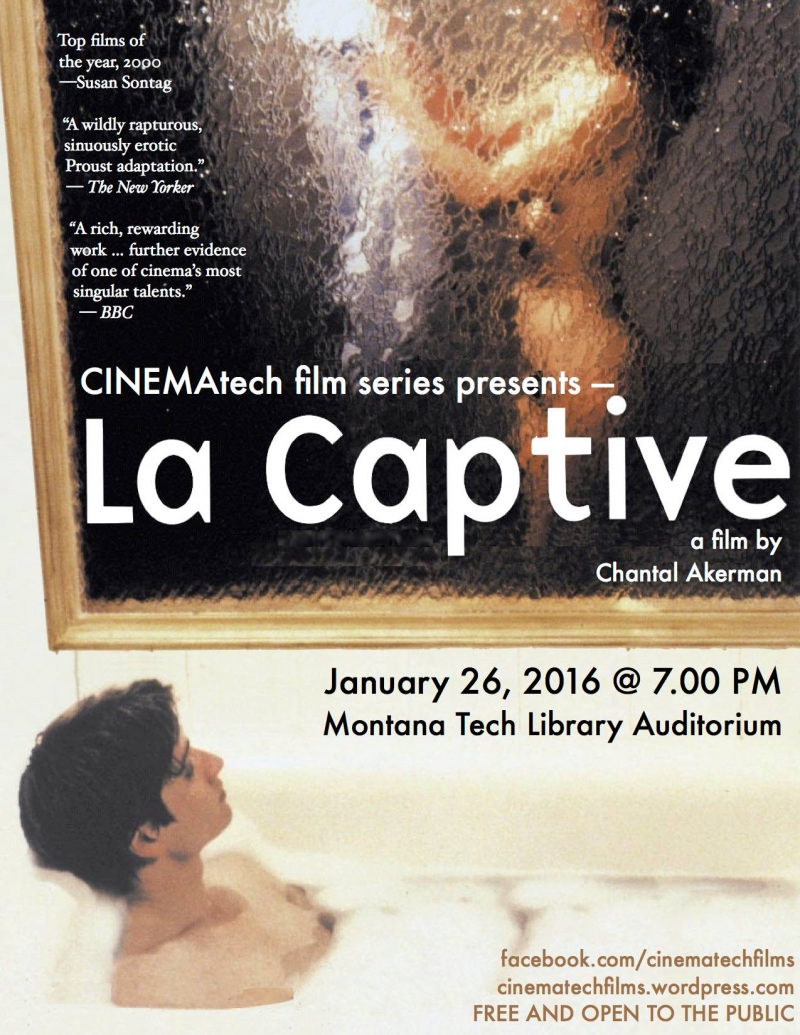 CINEMAtech Film Series La Captive 01/26/2016 Butte, Montana, Montana