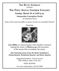 Butte Symphony Chamber Orchestra Concert Butte Symphony Chamber Orchestra Concert