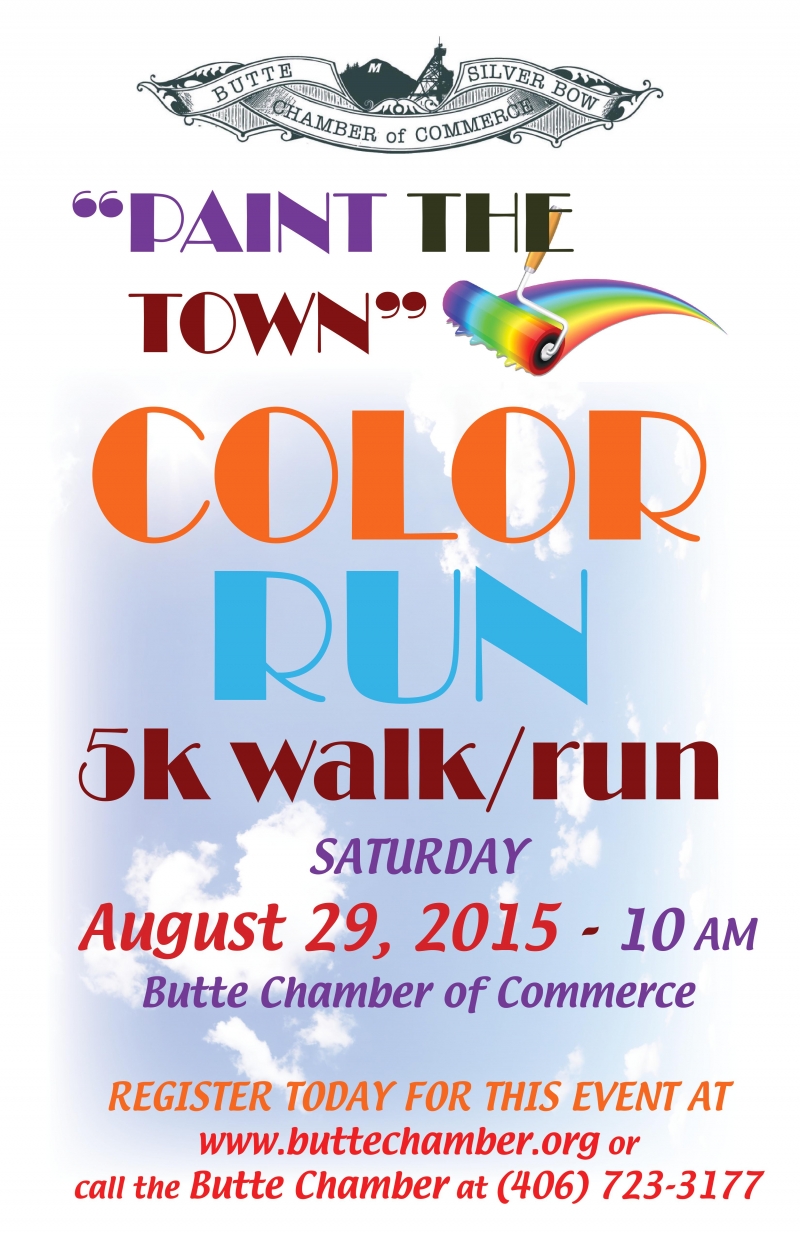 Paint The Town 5k Color Fun Run 08 29 2015 Butte Paint The Town