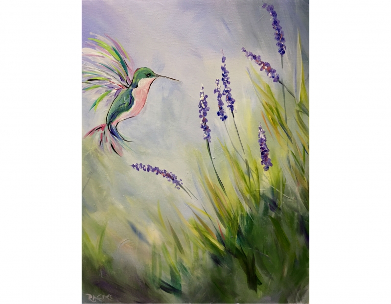 Hummingbird - Tipsy Brush Painting Party!