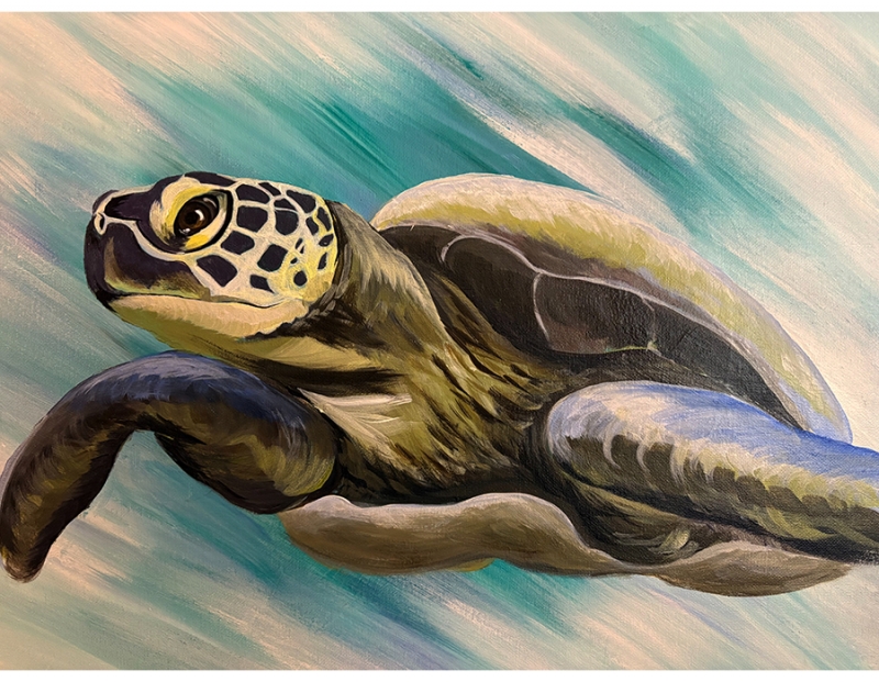 Turtle - Tipsy Brush Painting Party! Turtle - Tipsy Brush Painting Party!