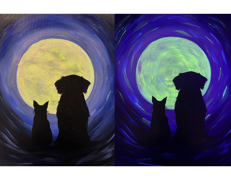 Moon Glow Pals - Tipsy Brush Painting Party! Glow Night Moon Glow Pals - Tipsy Brush Painting Party! Glow Night