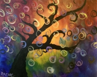 Family Night - Swirly Tree, Tipsy Brush Painting Party Family Night - Swirly Tree, Tipsy Brush Painting Party