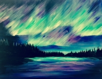 Northern Lights, Tipsy Brush Painting Party Northern Lights, Tipsy Brush Painting Party