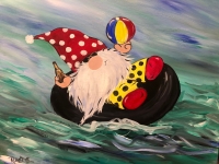 Floating Gnome, Tipsy Brush Painting Party Floating Gnome, Tipsy Brush Painting Party