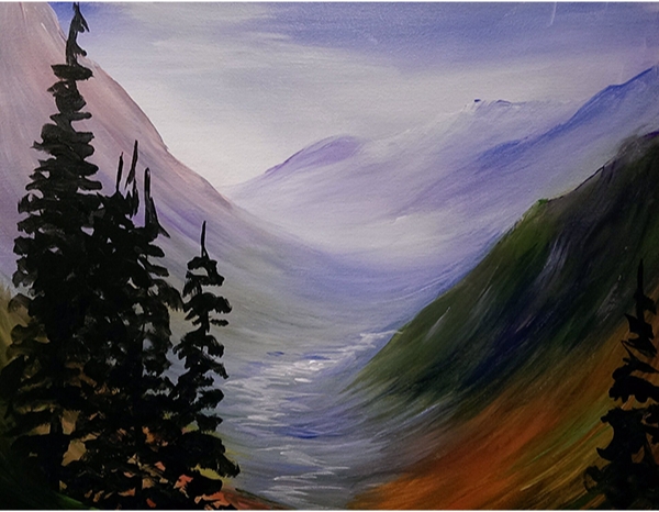 Glacier Views - Tipsy Brush Painting Party Glacier Views - Tipsy Brush Painting Party