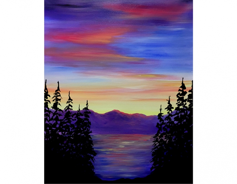 Flathead Sunrise - Tipsy Brush Painting Party! Flathead Sunrise - Tipsy Brush Painting Party!