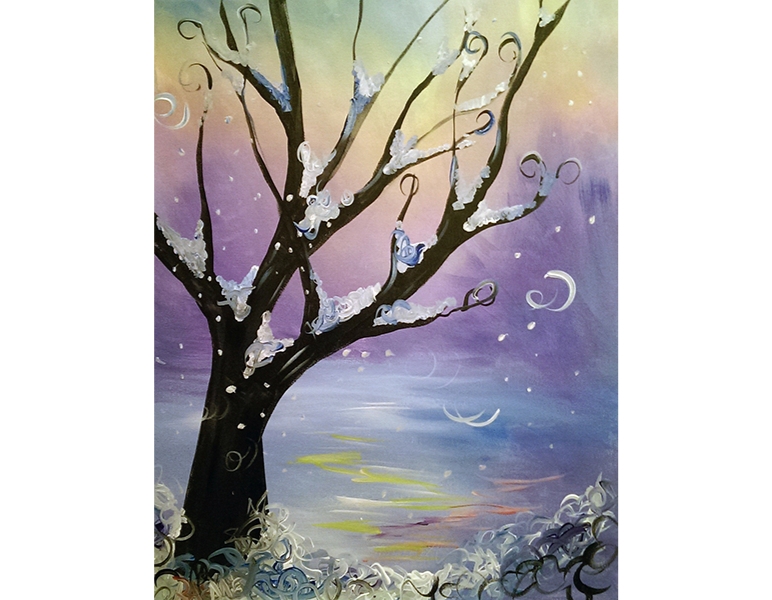 Snow Whimsy - Tipsy Brush Painting Party! Snow Whimsy - Tipsy Brush Painting Party!