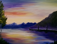 Sunset on the Lake, Painting Party, Tipsy Brush Studio Sunset on the Lake, Painting Party, Tipsy Brush Studio