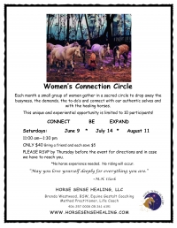Women's Connection Circle with Horses Women's Connection Circle with Horses