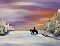 Winter Tow Tipsy Brush Painting Party, Kalispell Winter Tow Tipsy Brush Painting Party, Kalispell