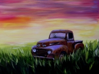 Rusty Truck, Tipsy Brush Painting Party, Kalispell Rusty Truck, Tipsy Brush Painting Party, Kalispell