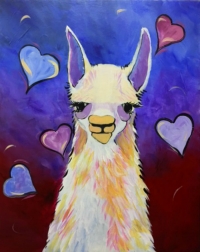 Llama Love - Tipsy Brush at Indah Sushi, WF Llama Love - Tipsy Brush at Indah Sushi, WF