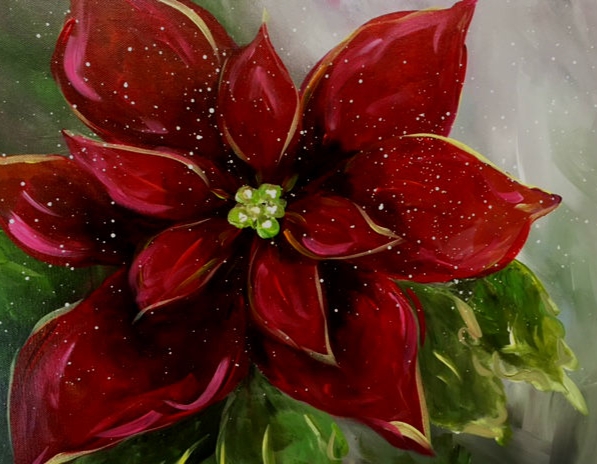 Purely Poinsettia - Tipsy Brush Painting Party!