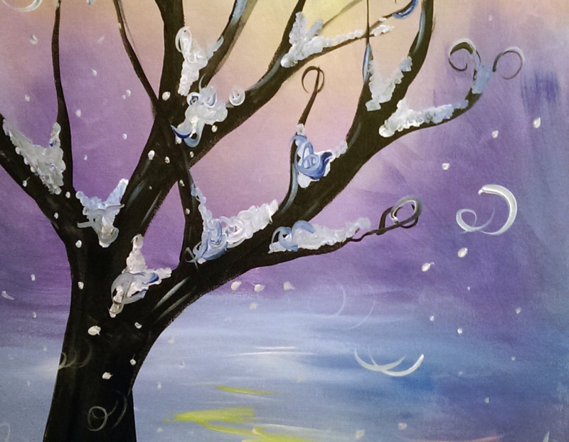 Snow Whimsy - Tipsy Brush Painting Party!