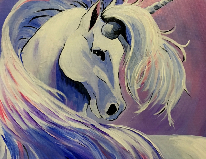 Unicorn - Tipsy Brush Painting Party!
