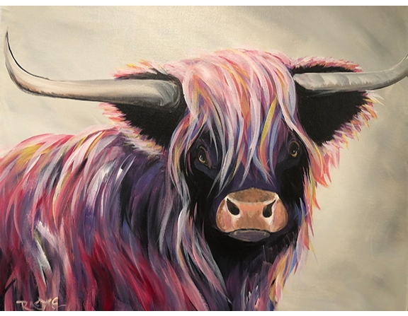 Highland Cow - Tipsy Brush Painting Party!