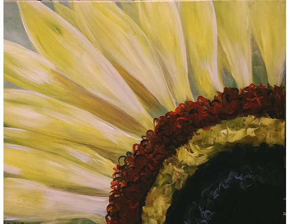 7/27 Paint & Sip Brushstroke Sunflower at Mason & Main 6:30PM