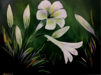 Easter Lilies - Tipsy Brush Painting Party, Kalispell Easter Lilies - Tipsy Brush Painting Party, Kalispell