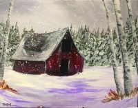 Winter Barn Tipsy Brush Painting Party! Kalispell Winter Barn Tipsy Brush Painting Party! Kalispell