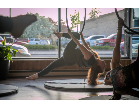 Aerial Hoop Class at Elevated Aerial Studio Aerial Hoop Class at Elevated Aerial Studio