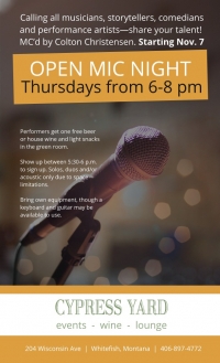 Open Mic Night - Whitefish Open Mic Night - Whitefish