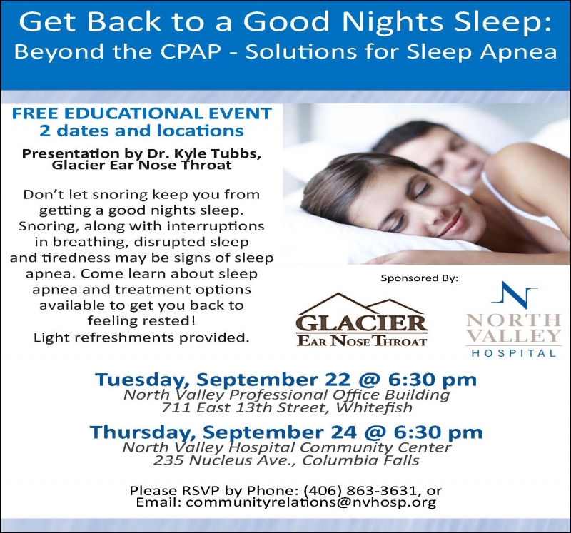 Beyond the CPAP Solutions for Sleep Apnea 09/24/2015 Columbia Falls