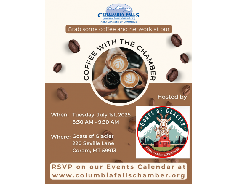 Coffee with the Chamber at Goats of Glacier Coffee with the Chamber at Goats of Glacier