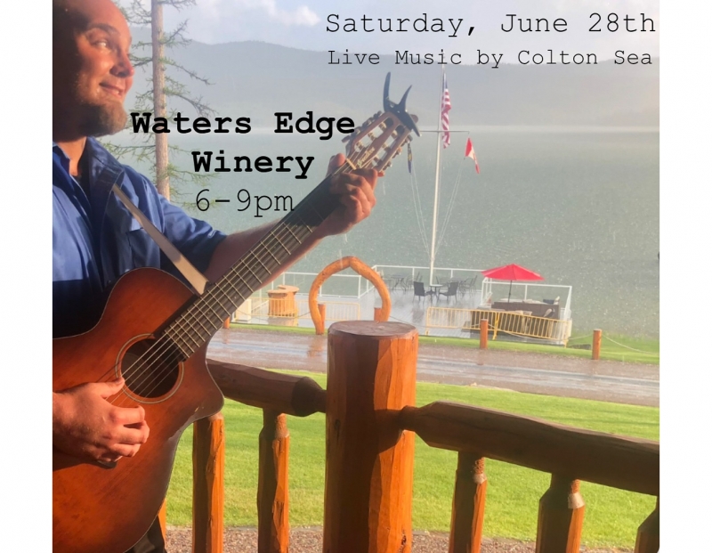Live Music with Colton Sea at Waters Edge Winery! Live Music with Colton Sea at Waters Edge Winery!