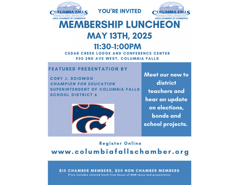 May Chamber Membership Luncheon May Chamber Membership Luncheon