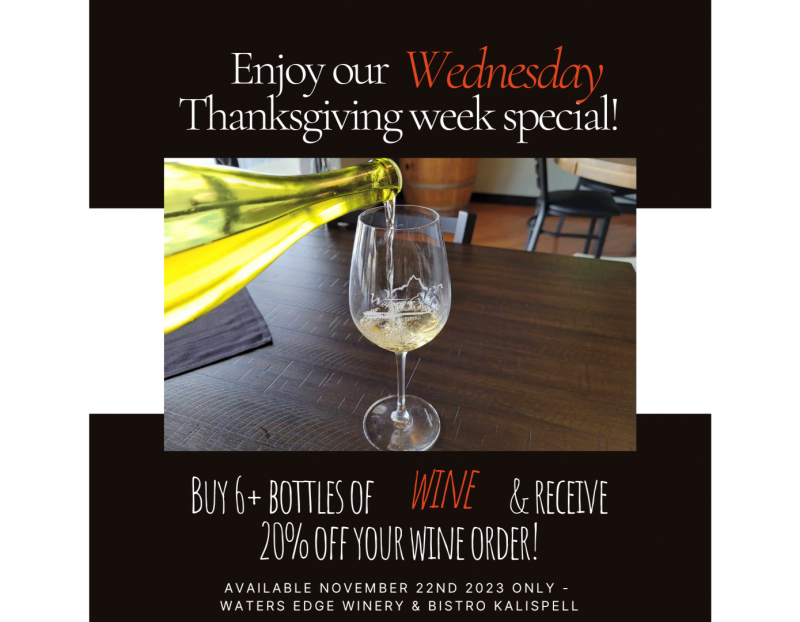 Get your Thanksgiving Wine at Waters Edge Winery!