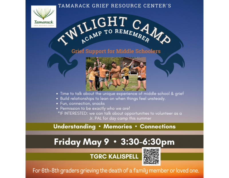Camp for middle school students experiencing grief Camp for middle school students experiencing grief